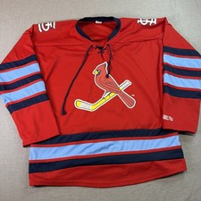 St Louis Cardinals Promotional Giveaway Hockey Jersey Lace Up Red XL