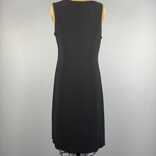 Vertigo Paris Black Sleeveless Dress L One Shoulder Knot Detail Cocktail Party - Picture 3 of 7