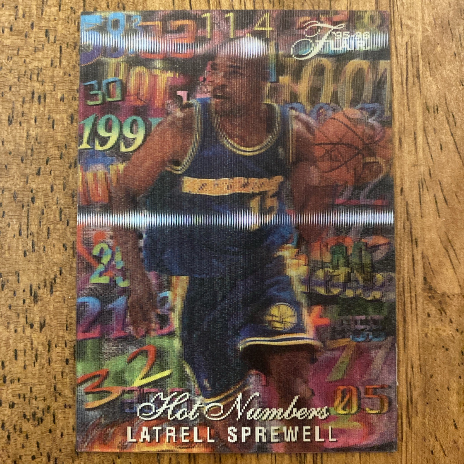 Latrell Sprewell 1995-96 Flair Hot Numbers #14 Warriors Rare Insert