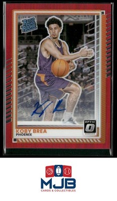 2025-26 Donruss Koby Brea Optic Red Auto /75 Rookie #28 Phoenix Suns