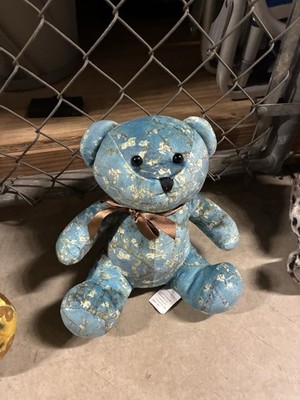 Rare Vincent Van Gogh Inspired Teddy Bear Plushie With Brown Bow