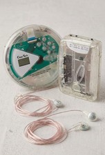 Cleartech Portable Clear Cd  Cassette Player with Headphones New Sealed