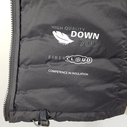 Piumino Jack Wolfskin uomo M grigio nero Stormlock 700 trapuntato giacca - Foto 8 di 11