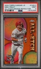 2024 Topps Chrome Logofractor #CAEL-2 Mike Trout Chrome All Etch Orange PSA 9