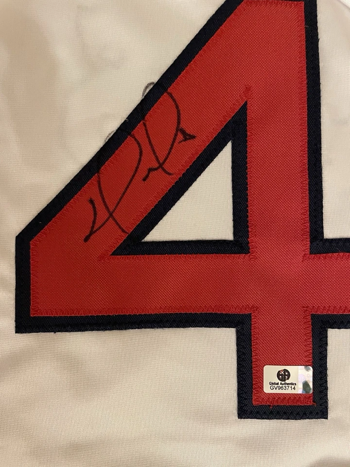 Camiseta deportiva blanca personalizada firmada por David Ortiz Big Papi MLB HOF Boston Red Sox certificado de autenticidad Foto 4 de 4