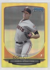 2013 Bowman Chrome Prospects Yellow Refractor 7/10 Chris Stratton #BCP154 0b0