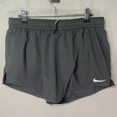 Nike Dri Fit Tempo Luxe Running Shorts Womens Medium Black Lined Athletic