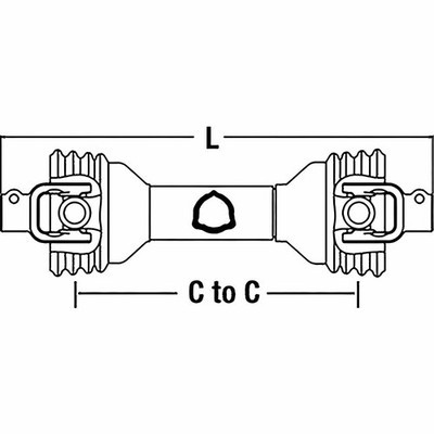Economy Rotary Cutter Driveline Fits Universal Products Models CS24314 DRF30-004