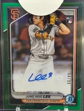 2024 Bowman Chrome Jung Hoo Lee Green Refractor Auto /99