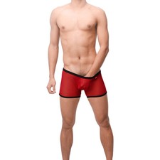 Boxer Rouge taille L  Ref S17  Uzhot bay neofan transparent sheer sexy 