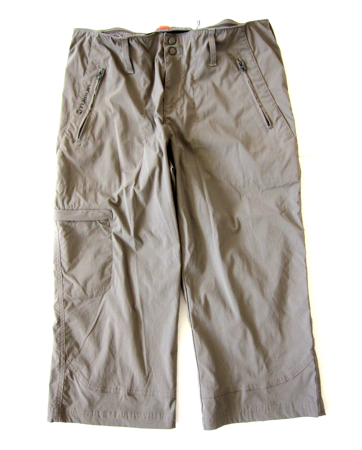 Pantalone Merrell grigio nylon elasticizzato escursione viaggio leggero tasca cargo crop 10