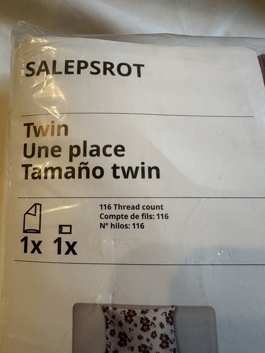 Ikea Salepsrot Duvet Cover 1 Pillowcase Rust Floral White Red Twin 904.985.47 - 第 4/5 張圖片
