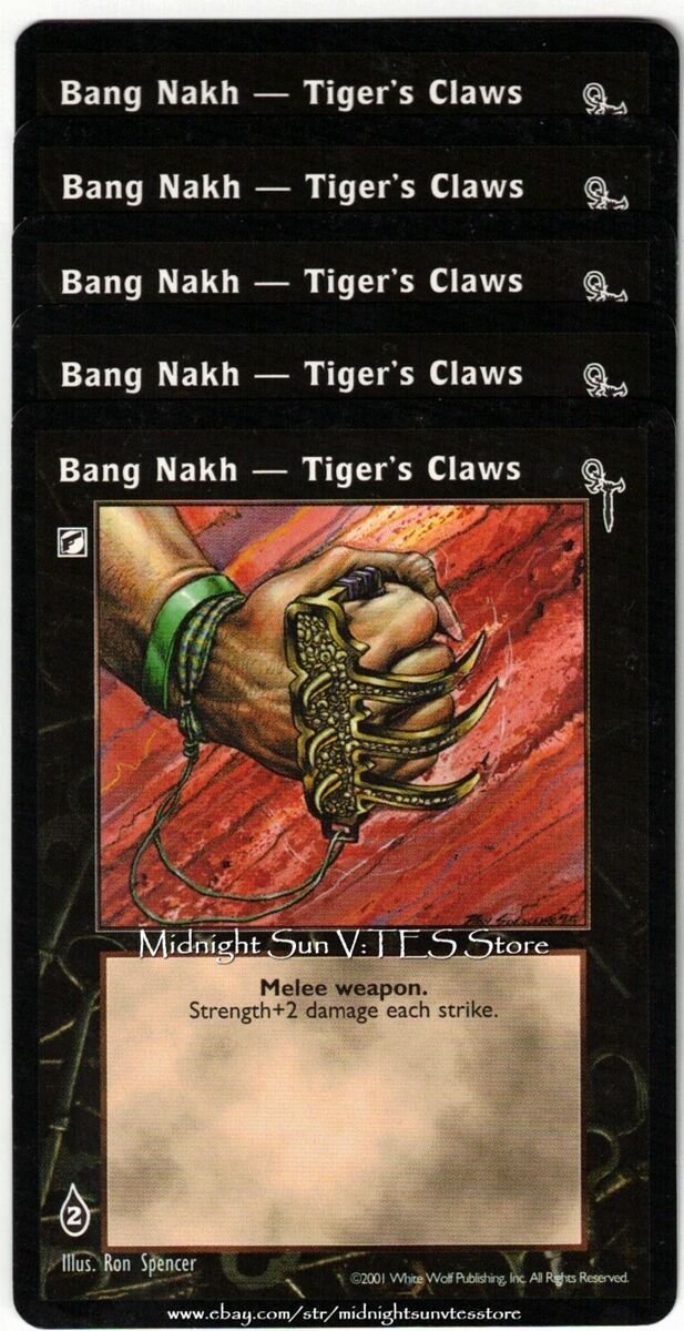 Bang Nakh - Tiger's Claws x4 + 1 Final Nights V:TES VTES Bang Nakh - Tiger's Claws x4 + 1 Final Nights V:TES VTES