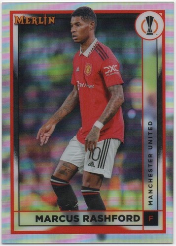 Marcus Rashford 2022-23 TOPPS MERLIN CROMO UEFA refractor #98 Manchester United - Imagen 1 de 2