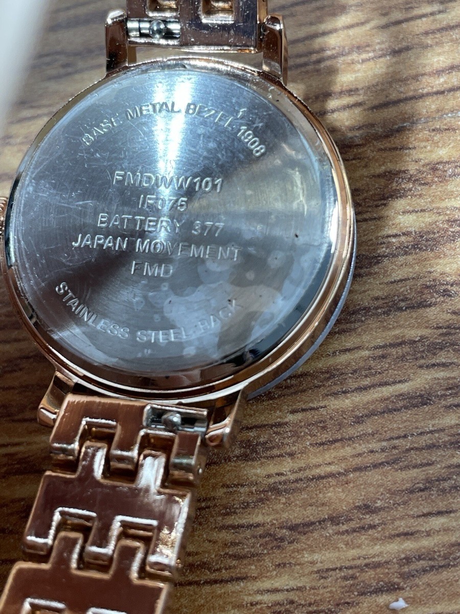 FMD Women's Rose Gold Stainless Steel Strap/Case Analog Dial Quartz Wrist  Watch