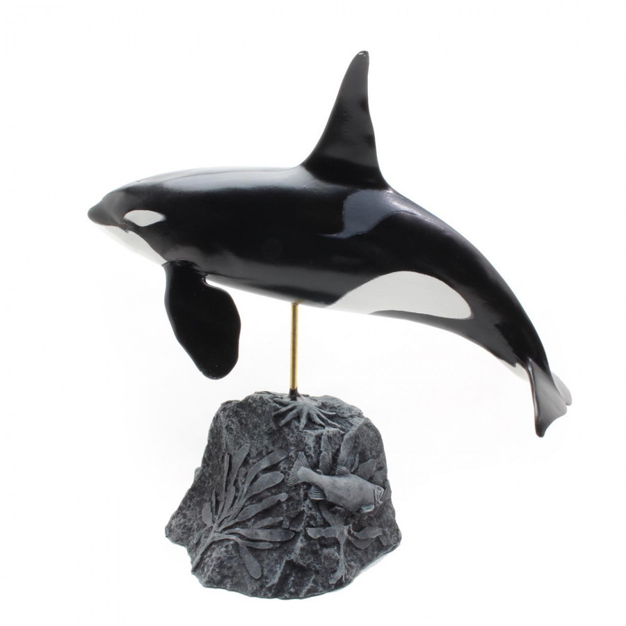 Kaiyoukoubou Killer Whale orca Real Figure Fish Carving From Japan F/S