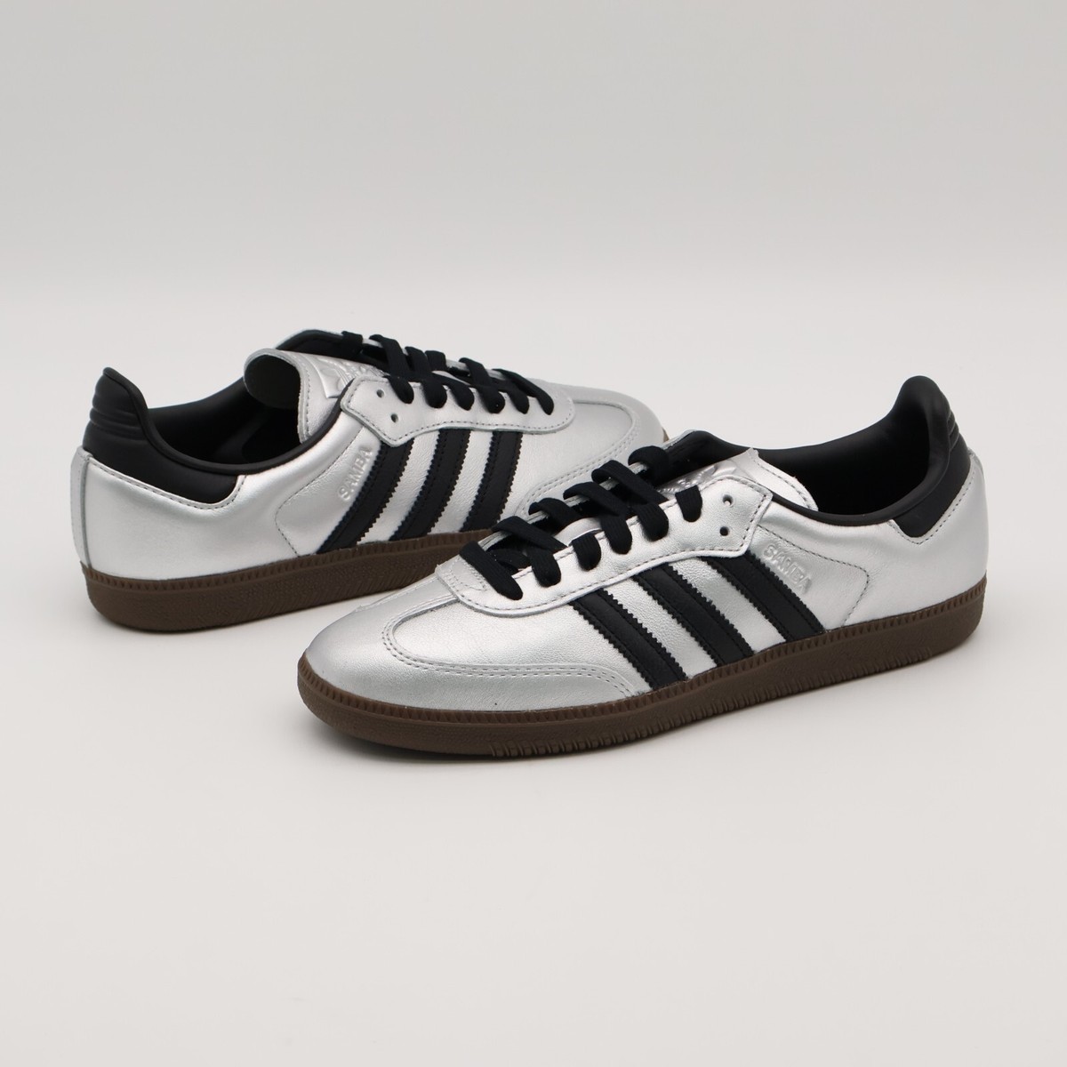 JI4218 adidas Originals Samba OG Silver Metallic Core Black