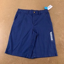 Carter's Navy Kid Boys Size 12 Blue Stretch Flat Front Chino Shorts NWT