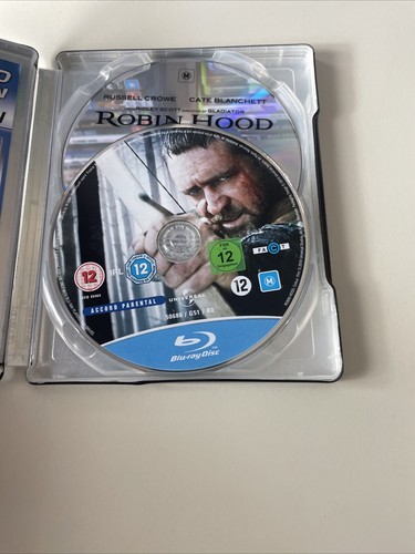 Robin Hood bluray steelbook case Russell Crowe Cate Blanchett vgc free postage - Picture 3 of 3