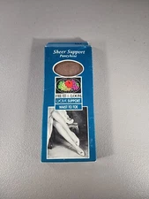 Fruit Of The Loom Beige Sheer Support Pantyhose  Size C Waist to Toe