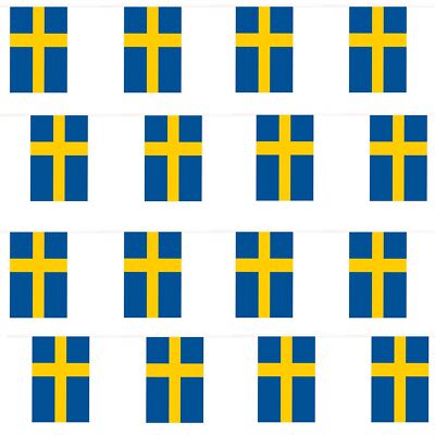 SCHWEDEN FAHNE GROSSE SCHWEDISCHE FLAGGE NORDISCHES KREUZ DEKORATION PARTY - BIS ZU 400 FUSS