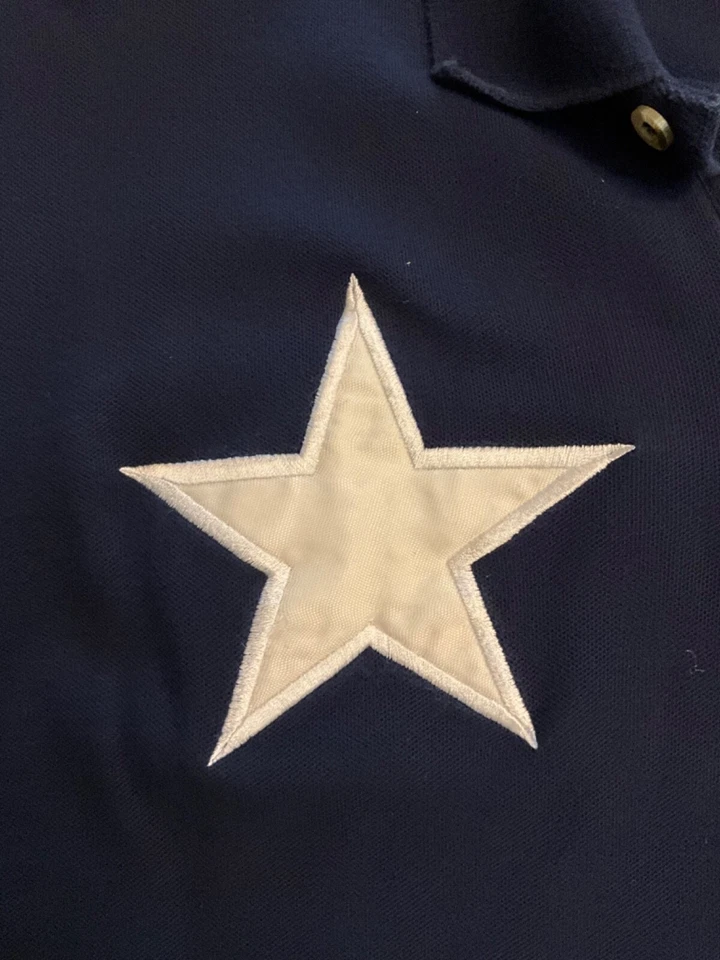 Vintage Men's Tiger Hill Texas Flag Polo Short Sleeved Shirt Size Large - Image 4 of 4