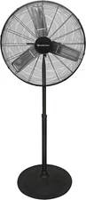 Comfort Zone 30" Industrial Pedestal Fan, 3 Speeds, Adjustable Height, 9ft Cord