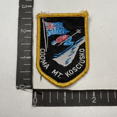 Vintage COONA MT. KOSCIUSKO (Mount Kosciuzko) Snow Ski Australia Patch O99A