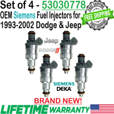 BRAND NEW OEM Siemens Deka x4 Fuel Injectors for 1998, 1999 Dodge Dakota 5.9L V8