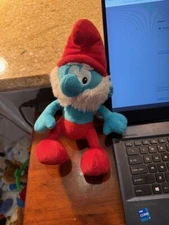 papa smurf plush doll 9"
