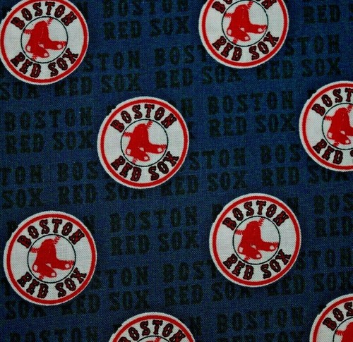 Boston Red Sox MLB Sports Mini Print Fabric WIDE FQ (18" x 28") 100% Cotton New - Picture 3 of 7