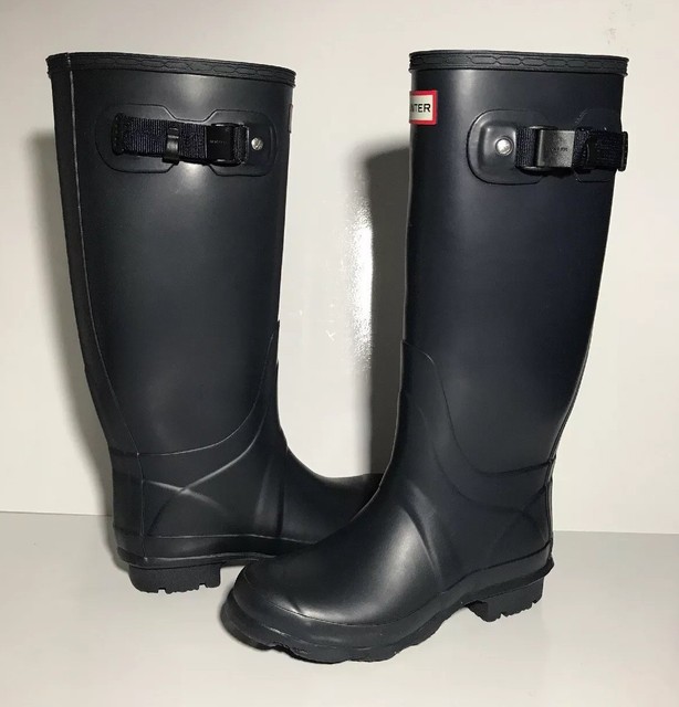 Hunter Huntress NAVY Wide Calf Boots Women's Size 5 W | eBay