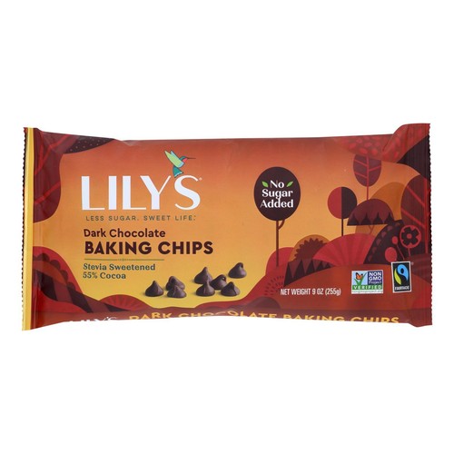 Lily's Sweets Dark Chocolate - Case of 12 - 9 oz. - 第 1/2 張圖片