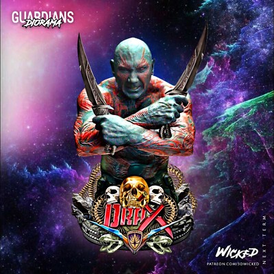 Drax Bust resin scale model kit unpainted 3d print