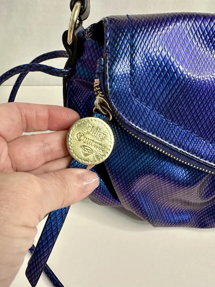 Bolso Cartera JUICY COUTURE AZUL/PÚRPURA IRIDISCENTE Y2K Foto 3 de 4