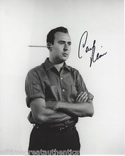 CARL REINER SIGNED AUTHENTIC 'OLD SCHOOL B&W' 8X10 PHOTO w/COA ACTOR COMEDIAN