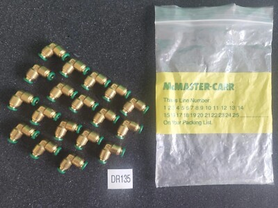   *LOT OF 18* Mcmaster-Carr  1/4'' x 1/4'' Push-In Elbow Connectors ||   