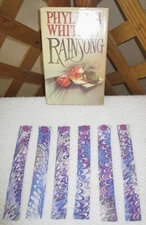 BOOKMARKS~PURPLE SWIRL~Set Of 3~Fabric~Reversible~Washable~Book Accessory~NEW