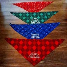 Dog 4 pieces Holiday Scarf Christmas Pet bandana unbranded