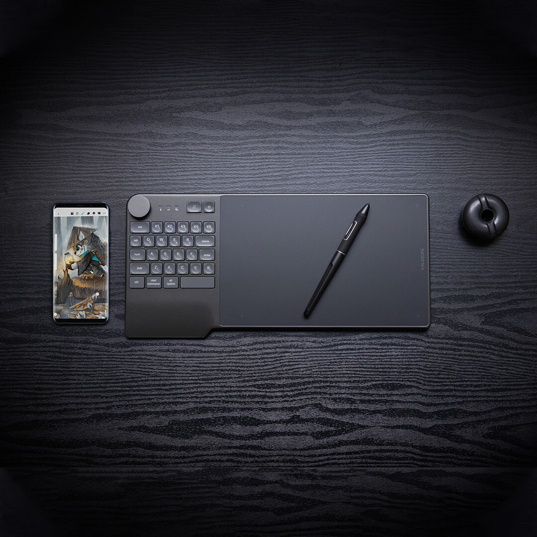 Huion Keydial KD200 Bluetooth 5.0 Graphics Drawing Tablet