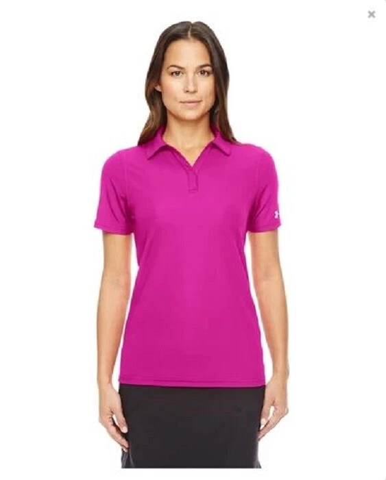 Under Armour NEW Womens Corporate Performance Fashion Polo Shirt LARGE $50