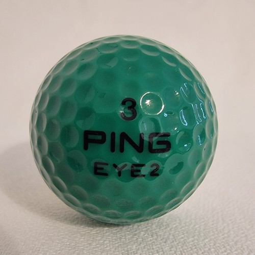 Spanish Bay 3 PING EYE 2 Green/White Logo Golf Ball - Picture 2 of 4