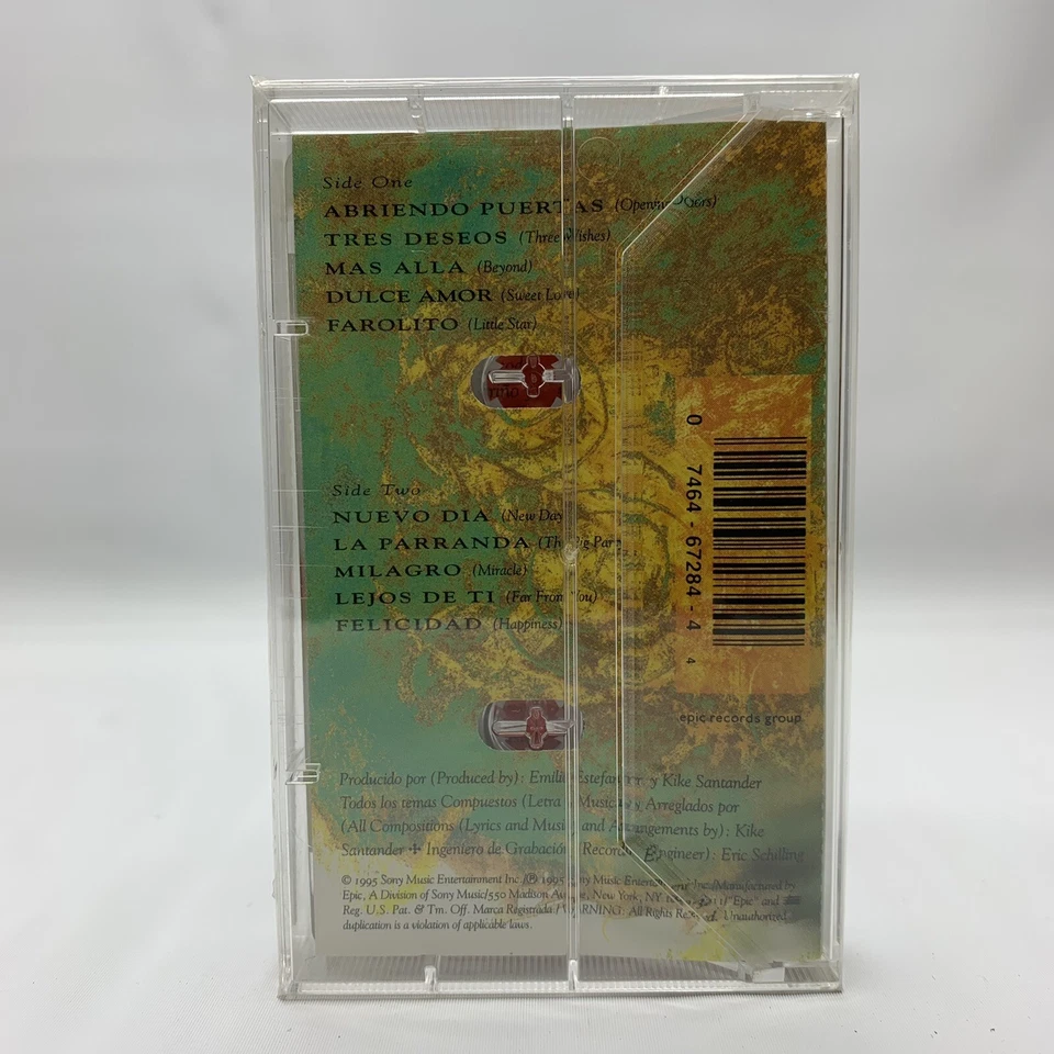 Gloria Estefan Cassette Abriendo Puertas with Hype Sticker 1995 Sony Stefan New - Image 2 of 3