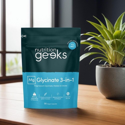 Nutrition Geeks 3-in-1 & Vitamin D3+K2 Magnesium Glycinate Complex 1800mg 9922 - Picture 9 of 18