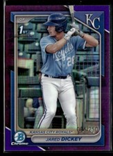 2024 Bowman Chrome Prospects Purple Refractors Jared Dickey 086/250