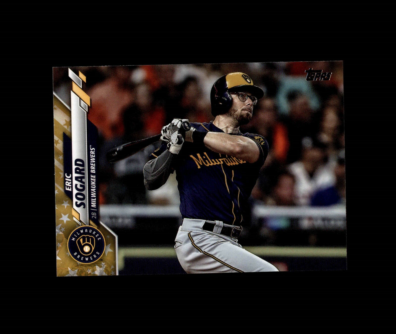 2020 Topps Factory Set ERIC SOGARD Gold Star Parallel Brewers #697
