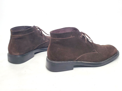 Salvatore Ferragamo Italian Suede Leather Chukka Boots Men 