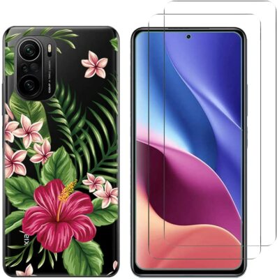 Kit De Protection Pour Xiaomi Poco F3 Et Mi 11i : 2 Films Trempé + Coque Fantaisie Multicouleur