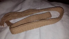 ItemE10275:  Powder Horn Strap belt natural cotton, hemp, linen 41.5" x 7/8"  
