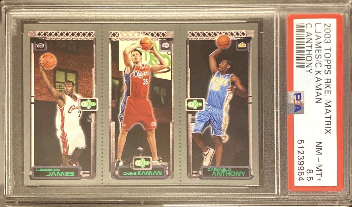 2003 Topps Matrix LeBron James Chris Kaman Carmelo Anthony ROOKIE RC PSA 8.5 ⏰ | eBay
